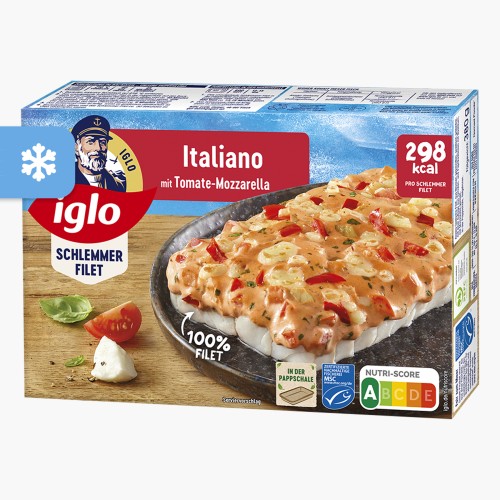 Iglo Schlemmer Filet Italiano mit Tomate Mozzarella 380g