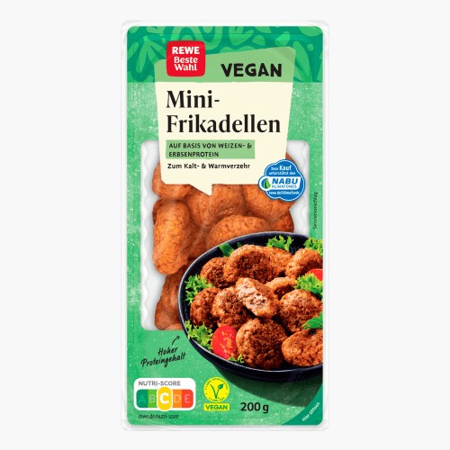 Rewe Beste Wahl Mini Frikadellen Vegan 200g