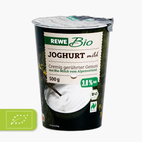 Rewe Bio Joghurt mild 3,8% 500g