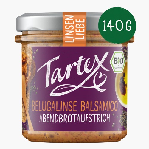 Tartex Bio Brotaufstrich Belugalinse Balsamico vegan 140g