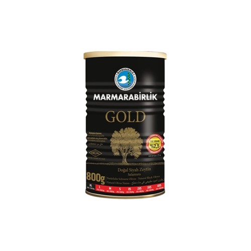 Marmarabirlik XL Schwarze Oliven mit Kern 800g