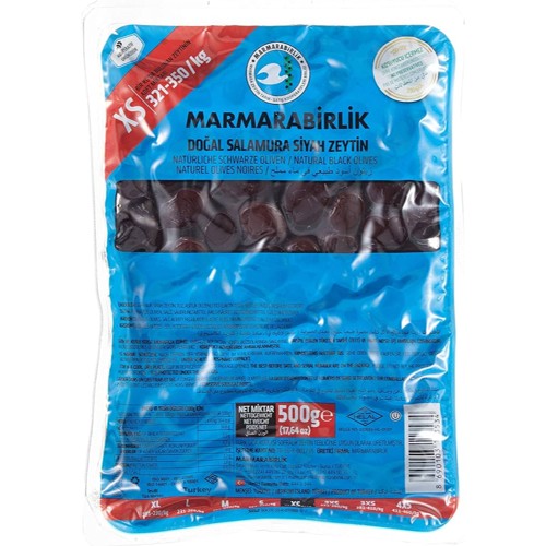 Marmarabirlik Schwarze Oliven XS Siyah Zeytin XS 500g