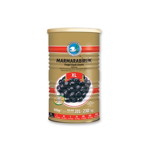 Marmarabirlik Natürliche Schwarze Oliven 800g