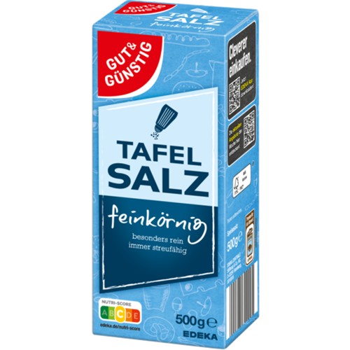 Tafel Salz (feinkornig) 500g