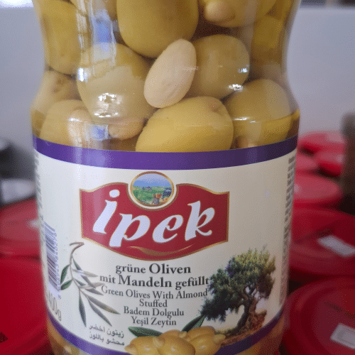 Ipek Grüne Oliven mit Mandeln Gefüllt 400g