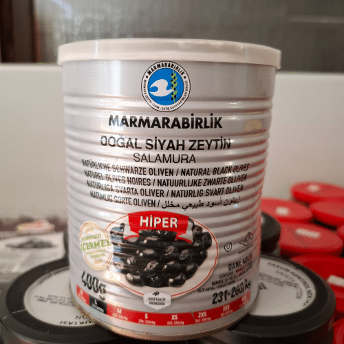 Marmarabirlik Schwarze Oliven L Hiper 400g