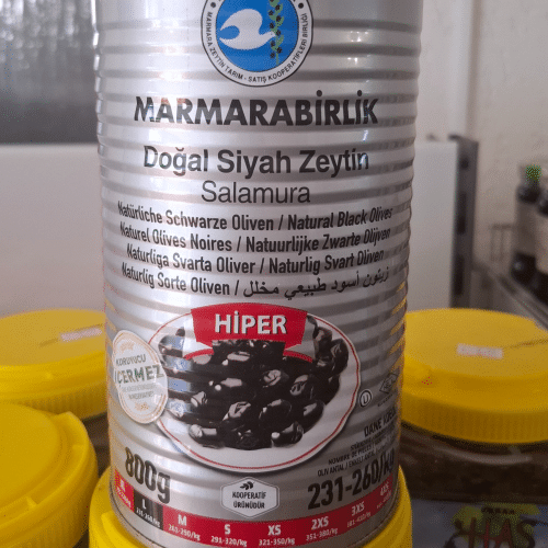 Marmarabirlik Schwarze Oliven L Hiper 800g