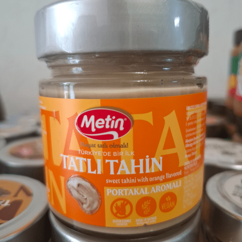 Metin süße Sesampaste Tahini mit orangengeschmak 250g