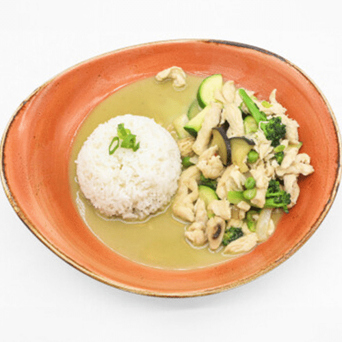 Thai Green Chicken-Curry and Rice