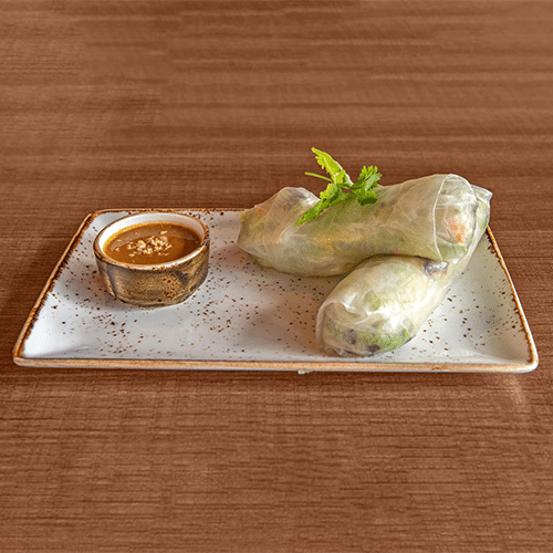 Summer and Roll mit Garnelen und Hähnchen
