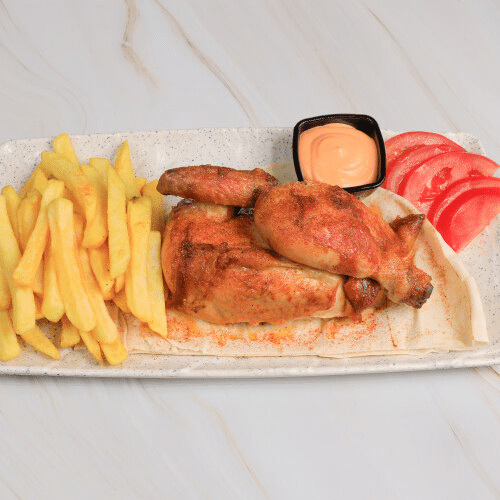 Halbes Hähnchen Menü
