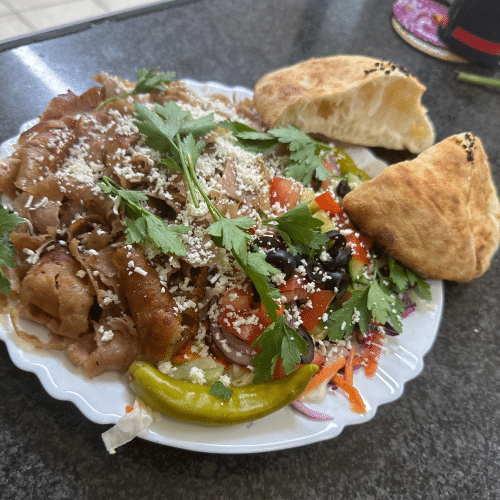 Dönerteller mit Käse