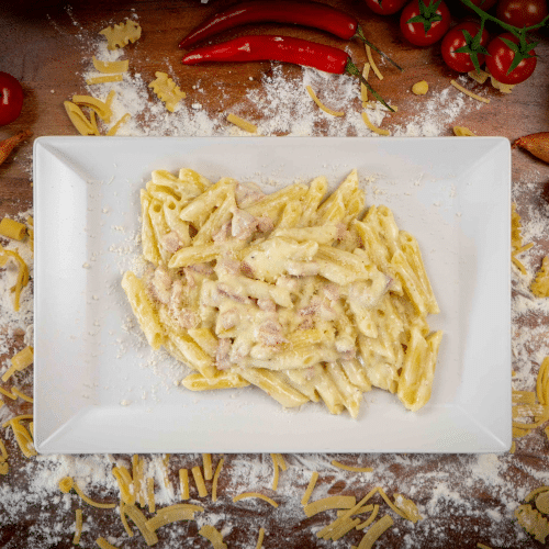 Penne mit Schinken & Käse-Sahnesauce