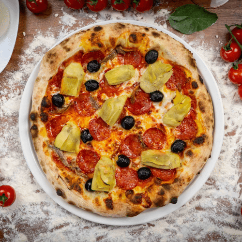 Pizza Mediterranea (scharf) [Ø 30cm]