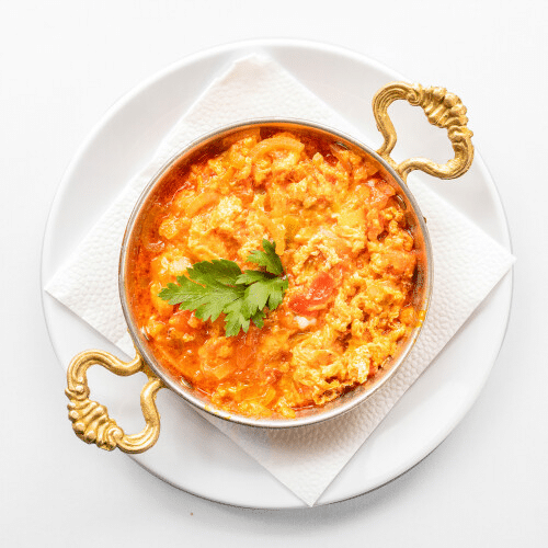 Menemen mit Fladenbrot