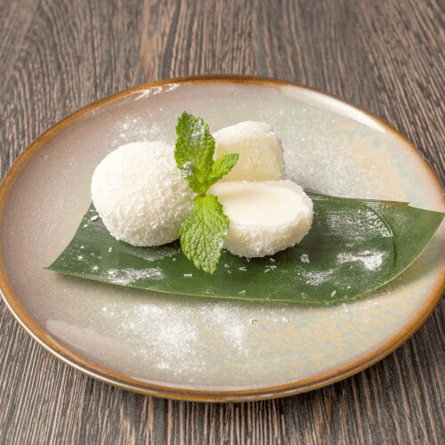 Kokosnuss-mochi (2 Stück)