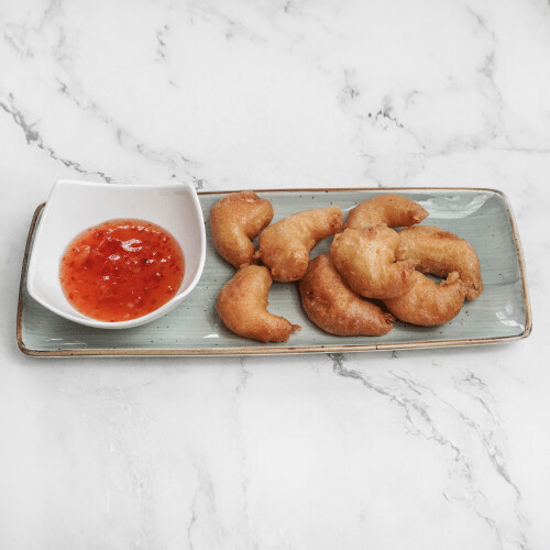 Frittierte Garnelen (8 Stück) mit Thai-Süß-Chili-Soße