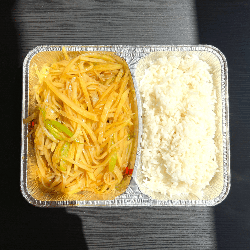 Sauer-scharf gebratene Kartoffelstreifen