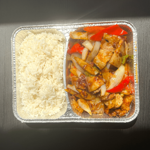 Schweinebauch Szechuan-Art mit Chili und Knoblauch