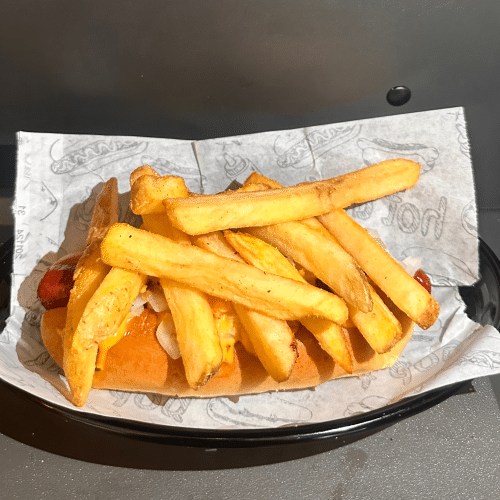 Hot Dog mit Fritten