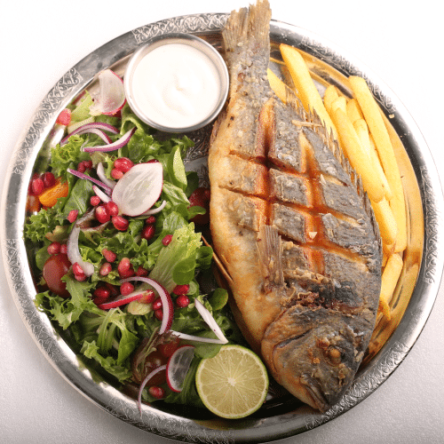 Frittierter Dorado-Fisch