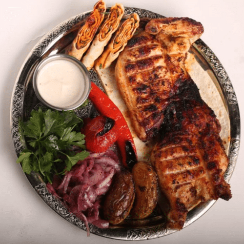 Halbes gegrilltes Hähnchen
