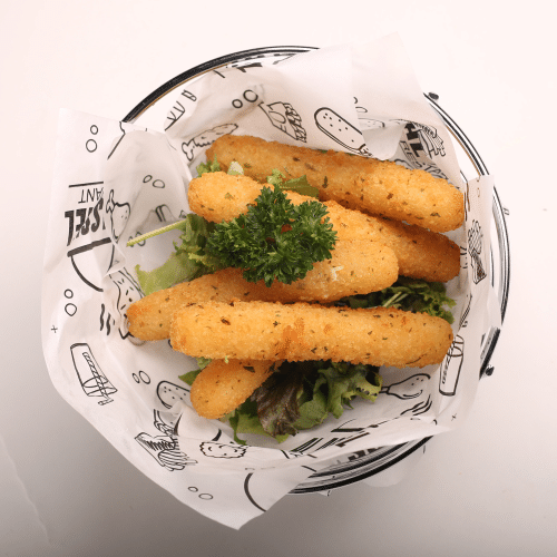 Mozzarella-Sticks (5 Stück, vegetarisch))