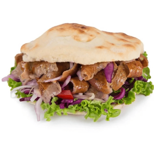 Kebab Drehspieß im Brot (Halal)