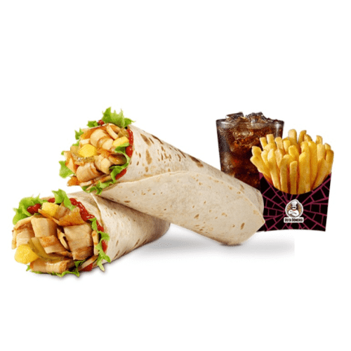 Kebap Drehspieß Dürüm Menü (Halal)