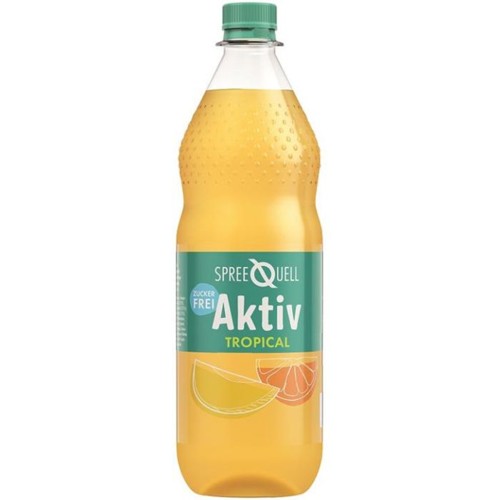 Spreequell Aktiv Tropical zuckerfrei 1.0l (MEHRWEG)
