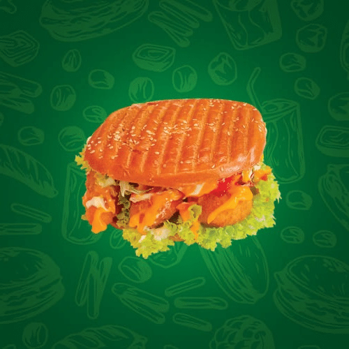 Flat Chicken Fingers Burger
