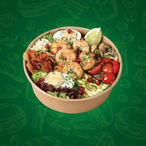 Garnelen Avocado Bowl