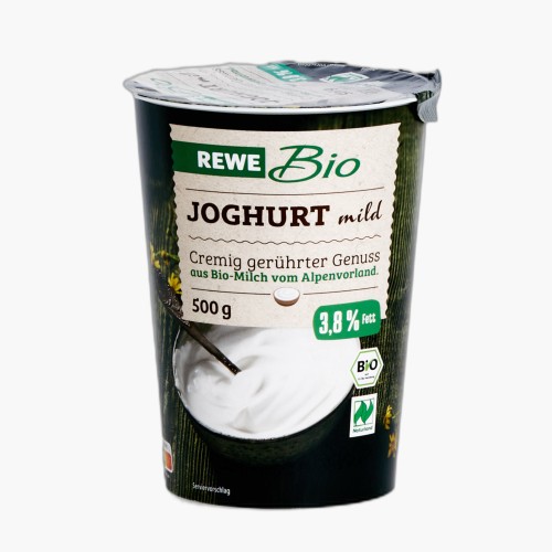 Rewe Bio Joghurt mild 3,8% 500g