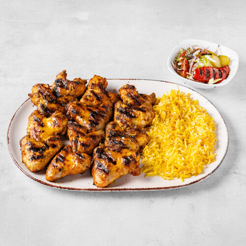 Wings Platte mit Safranreis oder Pommes