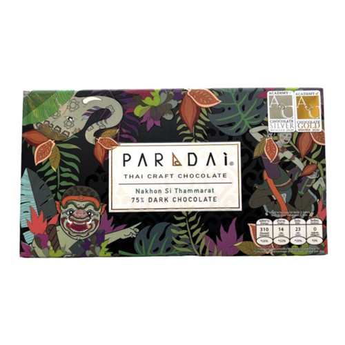 PARADAi  Dunkle Schokolade Nakhon Si Thammarat 75% Vegan 50g