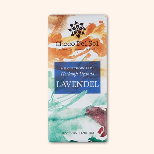 Choco Del Sol  Milchschokolade Lavendel 55% 58g