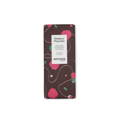 MARTIN MAYER Himbeer-Pistachio Vegan Bioschokolade 72% 70g