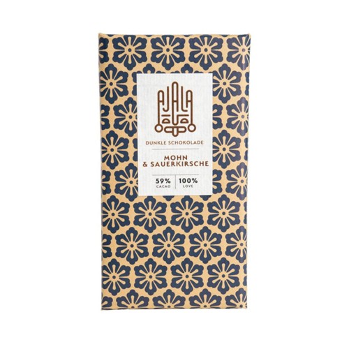 Ajala Dunkle Schokolade Mohn & Sauerkirschen 59% 45g