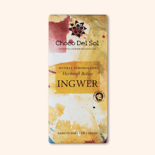 Choco Del Sol  Dunkle Schokolade & Ingwer Ginger 82% 58g