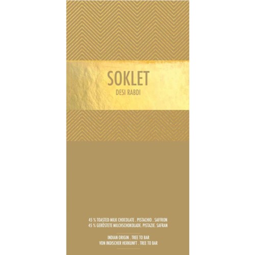 Soklet Milchschokolade mit Pistazie und Safran 50g