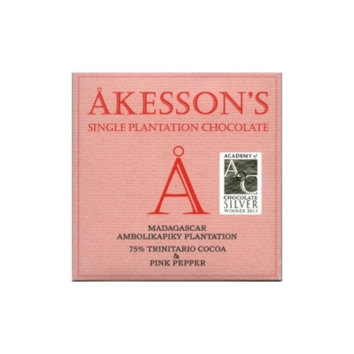 Akesson's 75% Chocolate & Pink Pepper vegan 60g