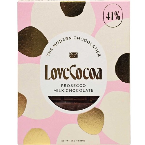 Love Cocoa Prosecco Milchschokoladentafel 41% 71g
