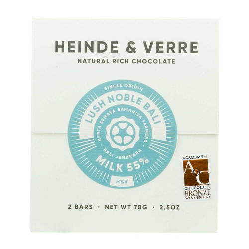 HEINDE & VERRE Milchschokolade Lush Noble Bali 55% 70g