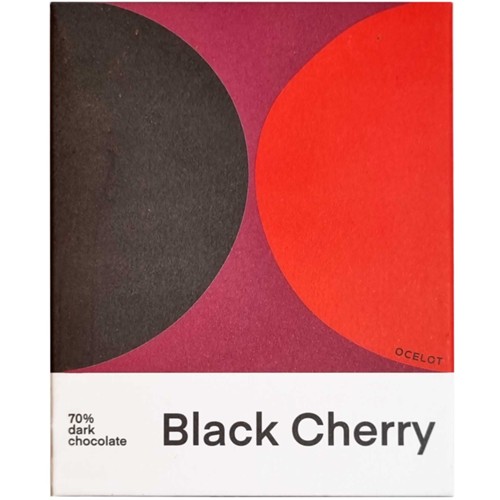 Ocelot Black Cherry Dark Chocolate 70%  70g