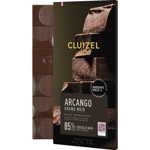 Cluizel Dunkle Schokolade Arcango Grand Noir 85% 70g
