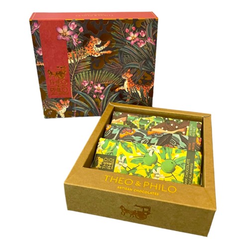 THEO & PHILO Geschenkbox 3 Tafeln 3 x 45g