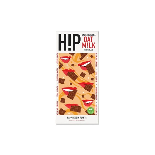 H!P Hafermilch-Salz-Karamell-Schokoladenriegel 70g
