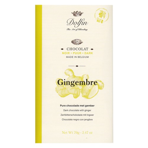 Dolfin Zartbitterschokolade mit Ingwer 70g