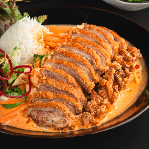 Red Curry Love mit knuspriger Ente