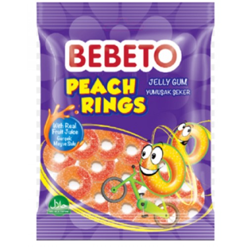 Bebeto Peach Rings 80g